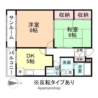 サンポート八日町【1階】の間取り