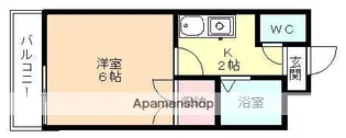 アップルコート於保多Ⅱ【407号室】の間取り