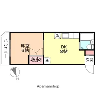 コーポ神通【201号室】の間取り