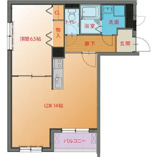 ハートフルマンションQUATRO【104号室】の間取り