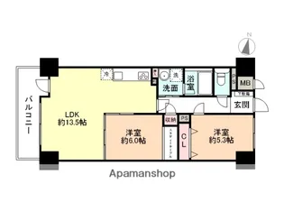 アパガーデンプレイス富山【8階】の間取り