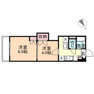 レジデンスカープ富山【316号室】の間取り