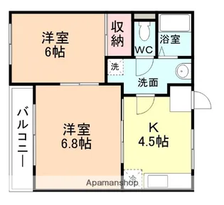 シャモニー【203号室】の間取り