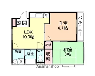 シャモニー【3階】の間取り
