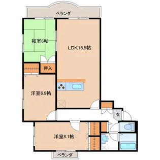 ドルチェ光陽【3階】の間取り