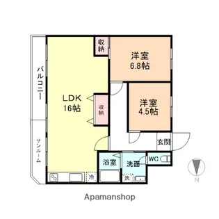 ライト クローバー【1階】の間取り