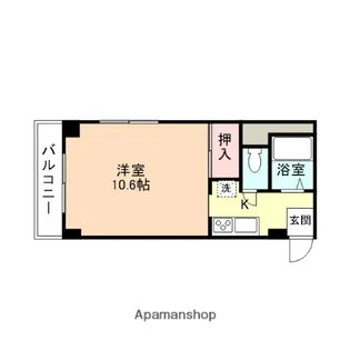 サークルパレス布瀬【303号室】の間取り