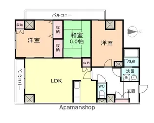 富山今泉西部ビル【203号室】の間取り