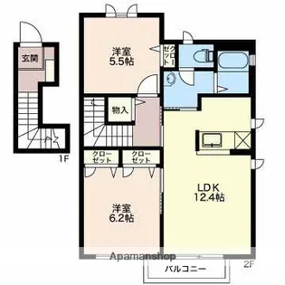 ソフィア ナカツチB【2階】の間取り
