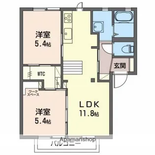 アサナ アルカディア【1階】の間取り