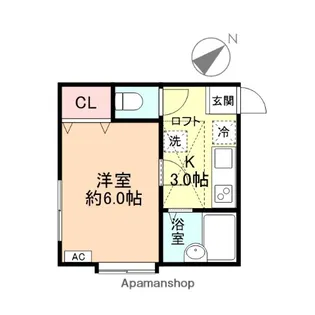 信開セルーラ寺町【101号室】の間取り