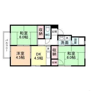 アメニティー中川【205号室】の間取り