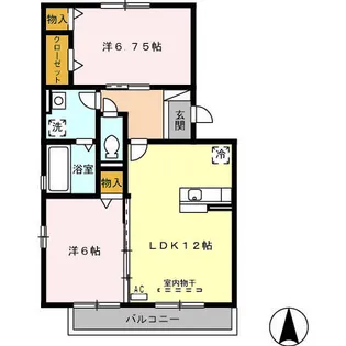 アグリーブルⅡ【2階】の間取り