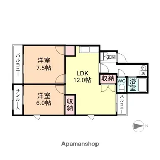 インペリアルハイツ【201号室】の間取り