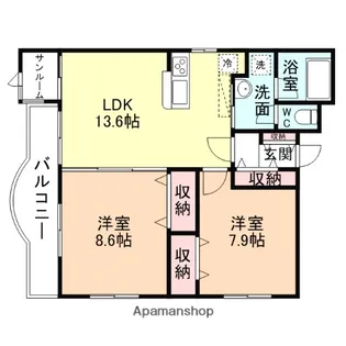 ミューM&U【1階】の間取り