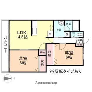 ドムス涼風【302号室】の間取り