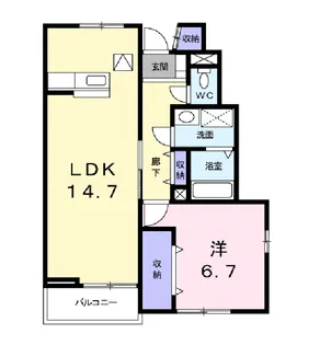 カーサ・エクセレント【1階】の間取り