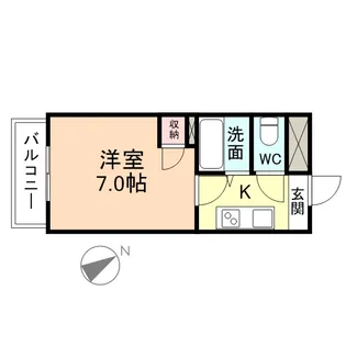 ニューハイツ五福【4階】の間取り