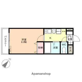 パレスカリン【3階】の間取り