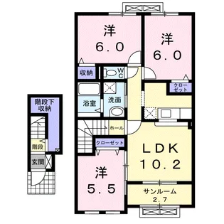 3LDKの間取り画像