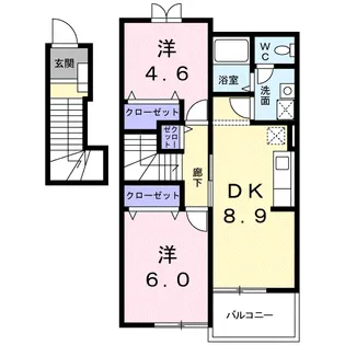 ムーラン ルージュⅡ【2階】の間取り