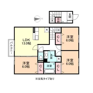 ラ・フェルマータ山室 A【2階】の間取り