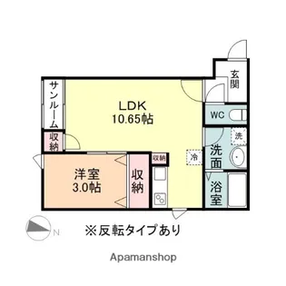NCOLOR.F【206号室】の間取り
