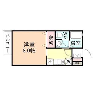 メゾンかがやきⅢ【105号室】の間取り
