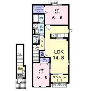 ラヴィベールⅠ【2階】の間取り