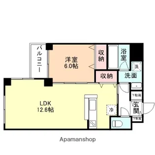 グランドステージ富山【601号室】の間取り