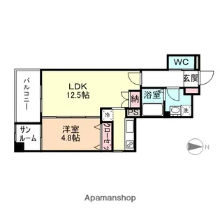 アクシルコート石倉町【4階】の間取り