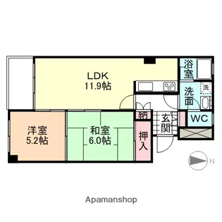 リバーフィールド【1階】の間取り