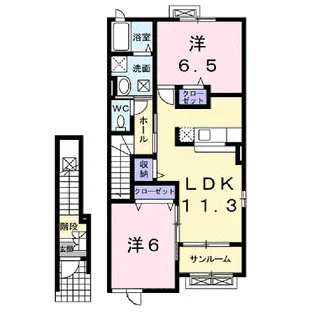 インフィニティーA【2階】の間取り