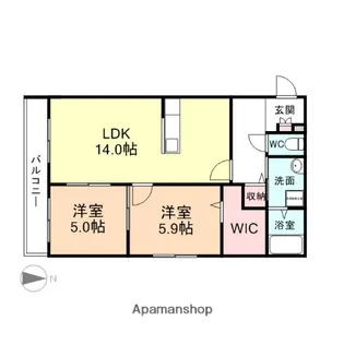 クリアハート【3階】の間取り