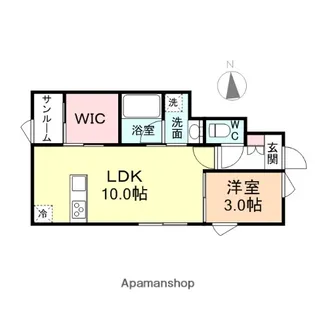 N’ENUPHAR B棟【1階】の間取り