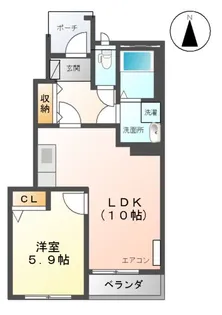サンコート中島【1階】の間取り