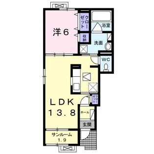 プルミエール手屋Ⅲ【1階】の間取り