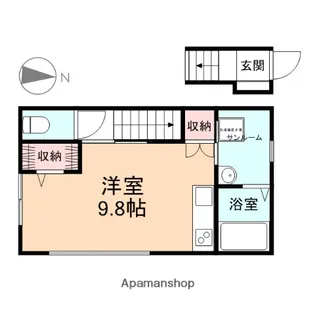 カーサ・コモード茶屋【201号室】の間取り