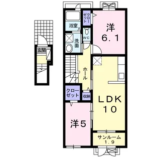 サニーⅢ【2階】の間取り