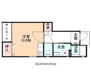 リバーフラッグ下赤江【106号室】の間取り