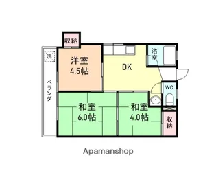 コーポさくら【1階】の間取り
