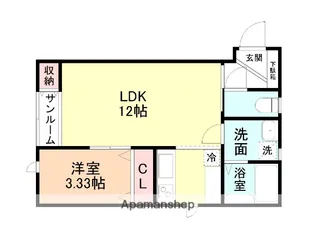 CLOVER AWAJIMA【2階】の間取り