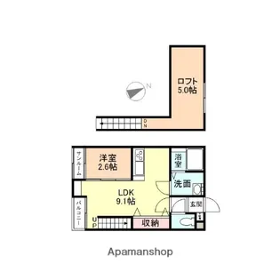 COZYⅡ【2階】の間取り