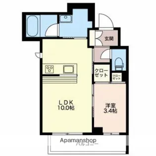 セルディーナ下新本町【2階】の間取り