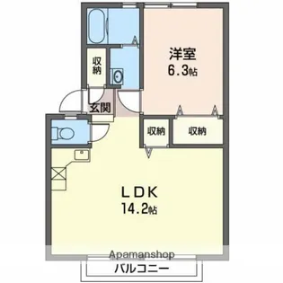 アトレ堀川A【2階】の間取り