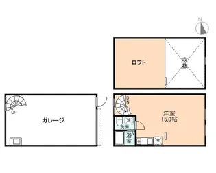 GARAGE LABO S.M.C.242【2階】の間取り