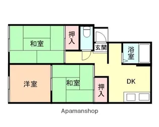 プレジールクレハ【105号室】の間取り
