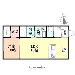 EL VITA鵯島Ⅳ【105号室】の間取り