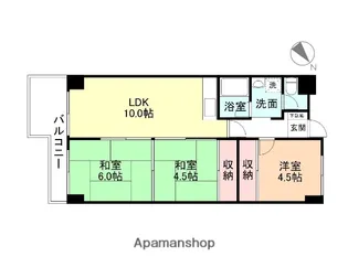 アシスト第8富山マンション【6階】の間取り