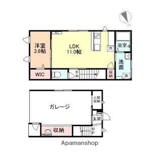 LUNON【roomB号室】の間取り